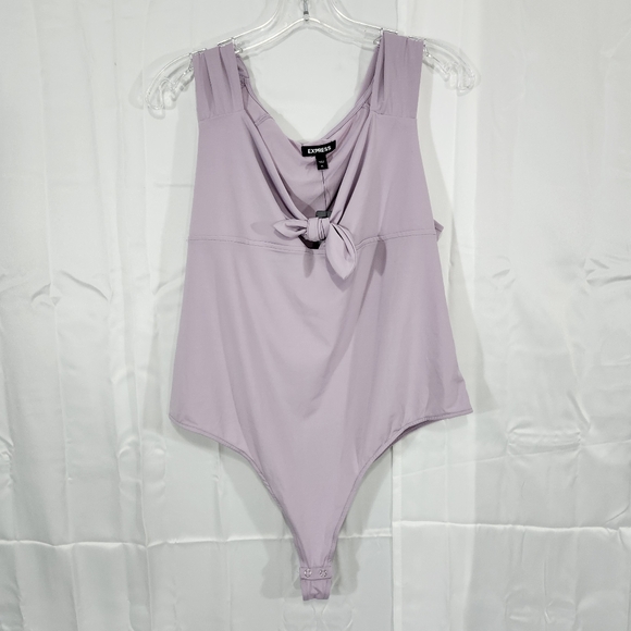 Express Size XL Lavender Bodysuit with Tie Front New With Tags - Picture 1 of 10